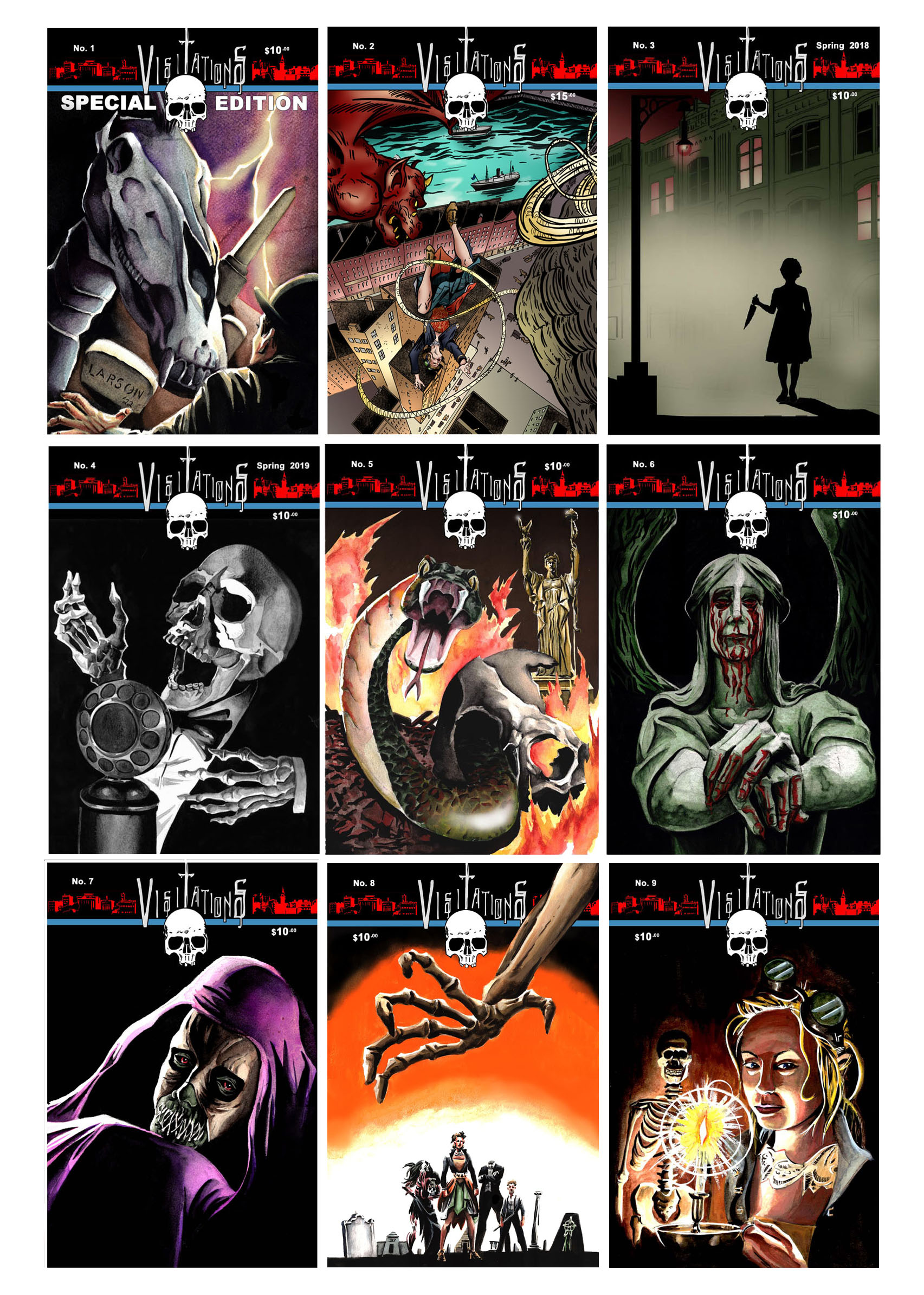 cover of Visitations comic books - several