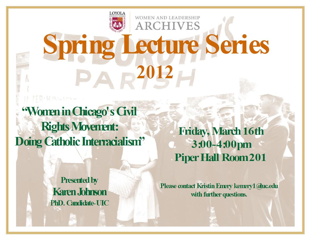 Lecture: Women in Chicago’s Civil Rights Movement