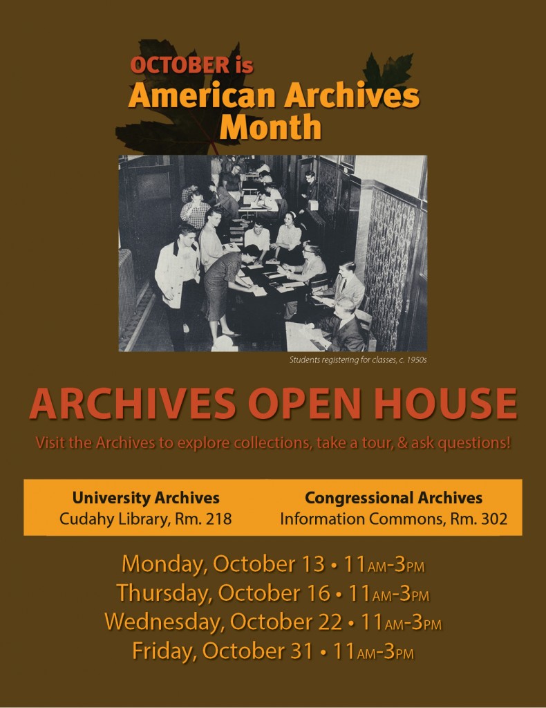 Archives month open house flyer