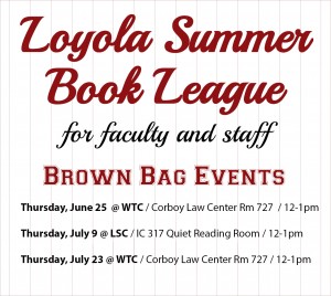 2015 Book League Brown Bag dates