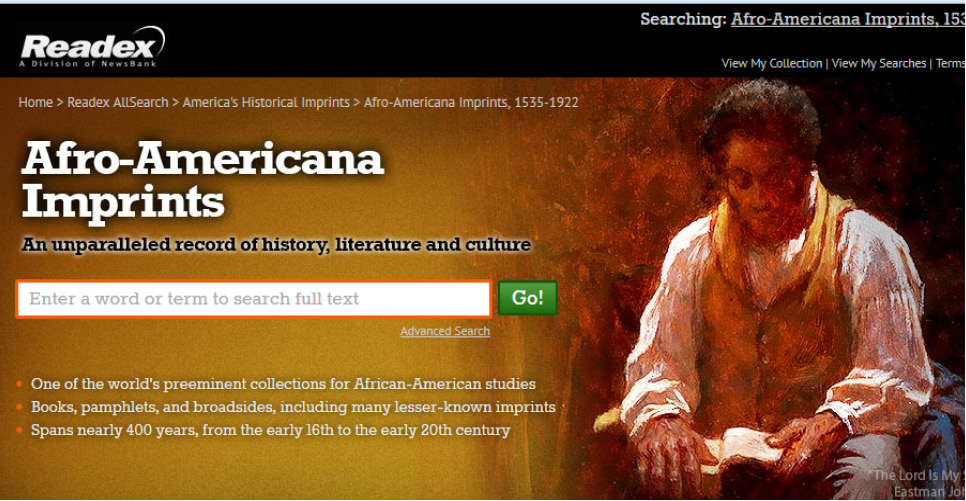 Discover History, Literature, and Culture in Afro-Americana Imprints, 1535-1922