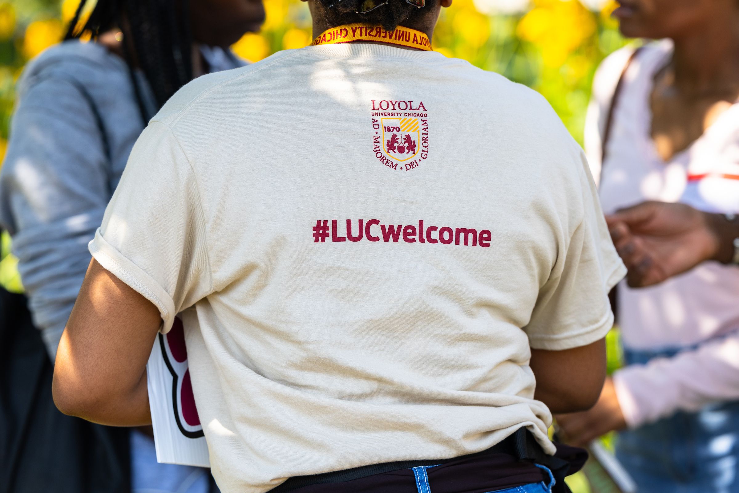 Loyola University Chicago Welcome Week T-shirt Photo by Lukas Keapproth