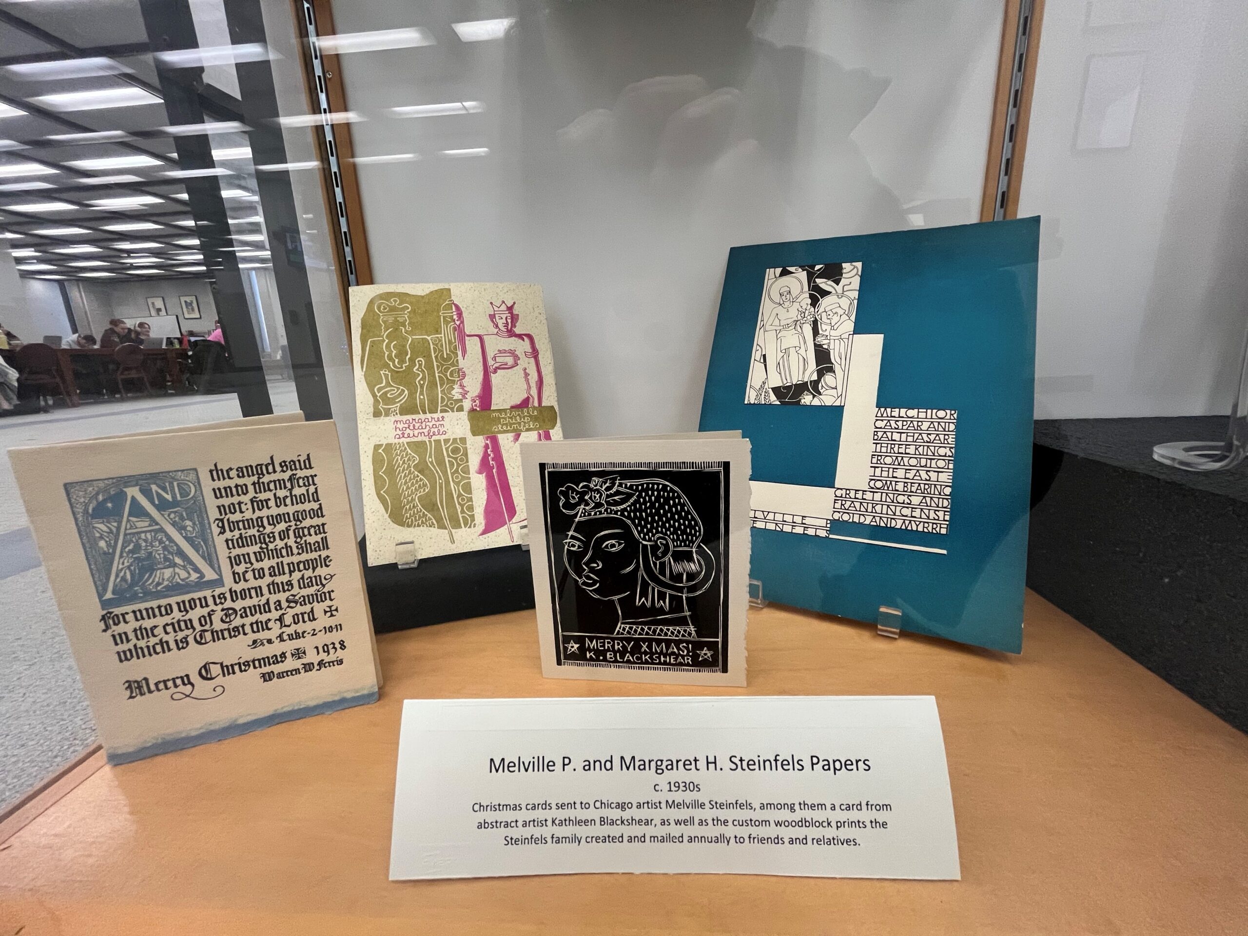 Christmas cards from the Melville P. and Margaret H. Steinfels Papers, Loyola Archives & Special Collections