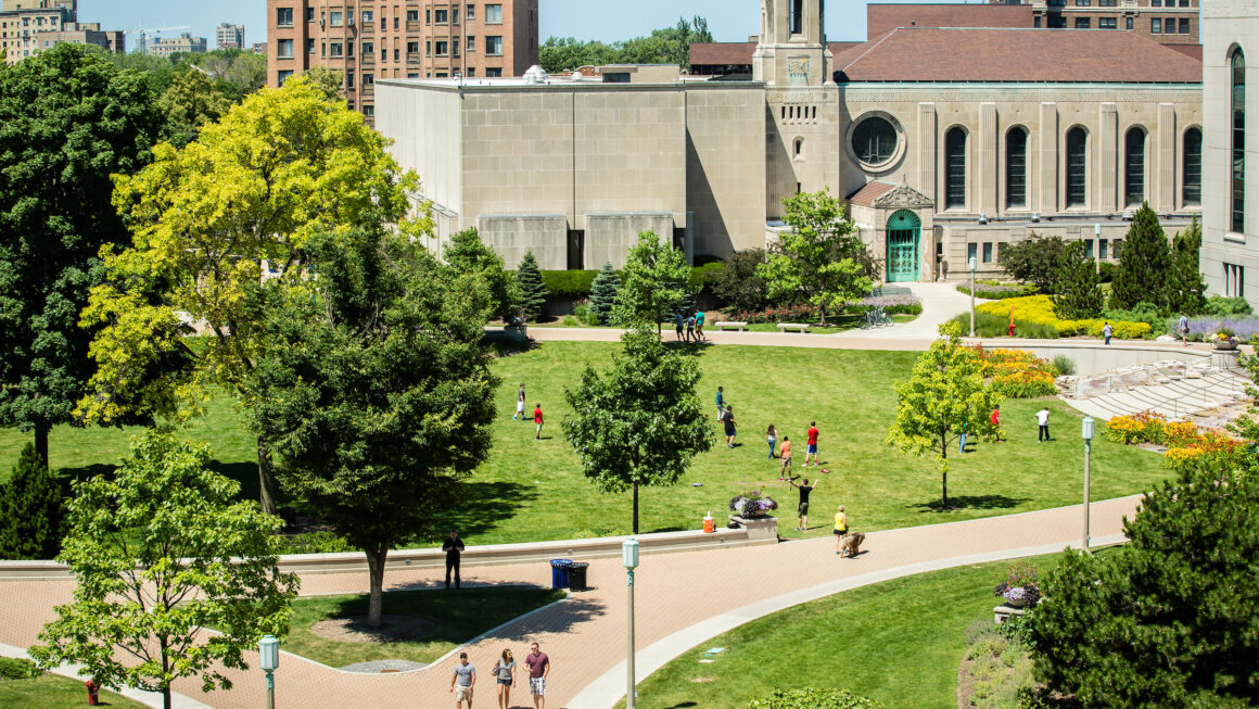 aerial view of Cudahy library and Information Commons